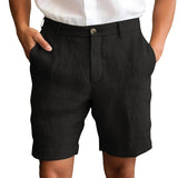 Fotis - Elegantes Leinen Kurzhosen in Schwarz