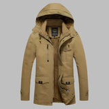 Warme Wasserdichte Herren Winterjacke - ArcticShield in Khaki