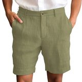 Fotis - Elegantes Leinen Kurzhosen in Grün
