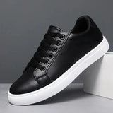 Gabriel | Herren Leder Sneaker Elegant Modern Komfort in Schwarz und Weiß