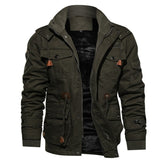 Corbin - Mit Fleece gefütterte Winterjacke in Grün