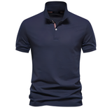 Alfred - Stilvolles Herren-Polo mit kurzen Ärmeln in Marineblau