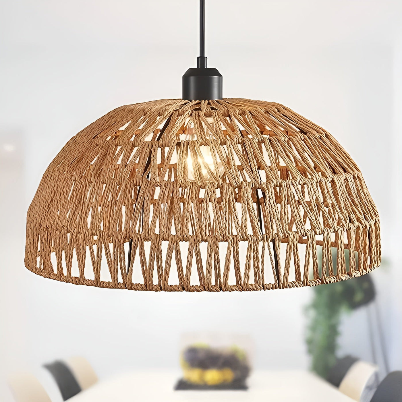 NatureWeave Light - Japanischer Rattan-Pendelleuchter