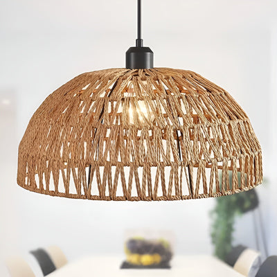 NatureWeave Light - Japanischer Rattan-Pendelleuchter