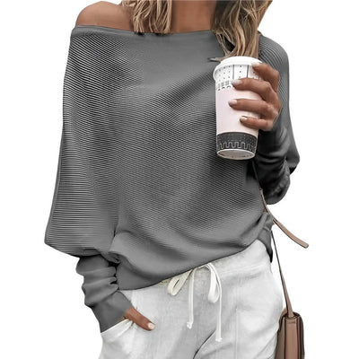 Jelena - Lockerer Off-Shoulder Pullover