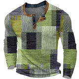 Farbenfrohes Herren-Langarmshirt in Grün