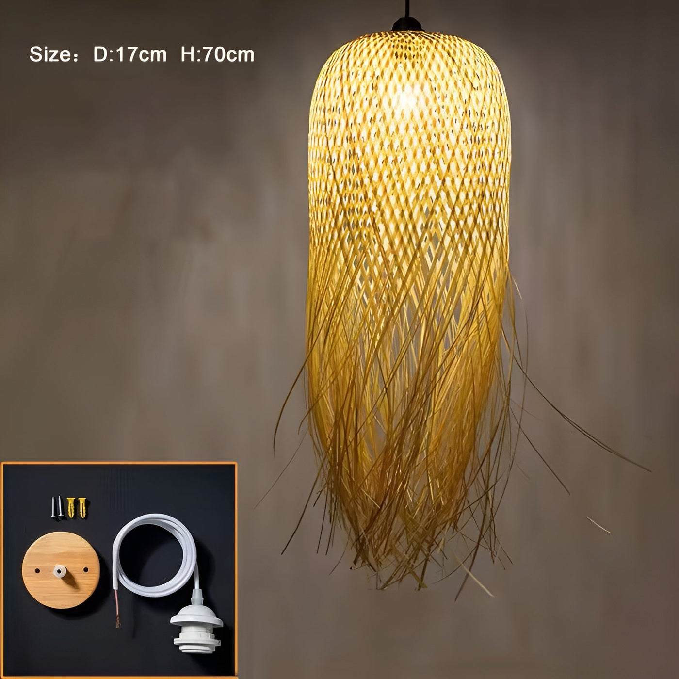 RattanRadiance Light – Moderne Chinesische Bambusleuchte