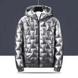 Steppjacke mit Kapuze für Männer - Luuk in Grau mit Kapuze