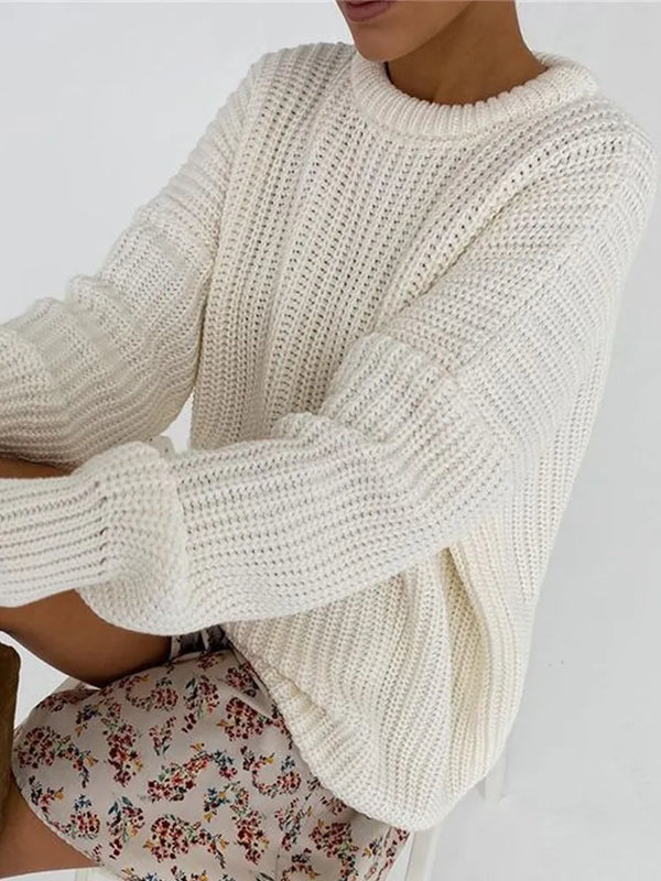 Langärmeliger Pullover mit langen Ärmeln