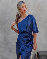 Valegia | Elegantes Partykleid aus Seide in Blau
