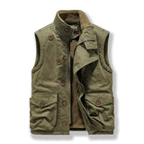 Jackson Fleece Weste in Militär-Grün