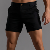 Carlvin - Kurze Herrensommershorts in Schwarz