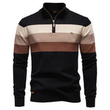 Neuhaus - Stilvoller Pullover mit Stehkragen in Schwarz/Khaki