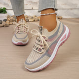 Movelle™ Sneaker mit Extrem Leichtem Tragegefühl und Atmungsaktivem Komfort in Beige mit Rosa