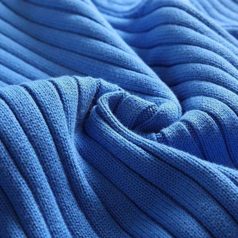 ERIK - PULLOVER AUS RIPPSTRICK MIT ROLLKRAGEN