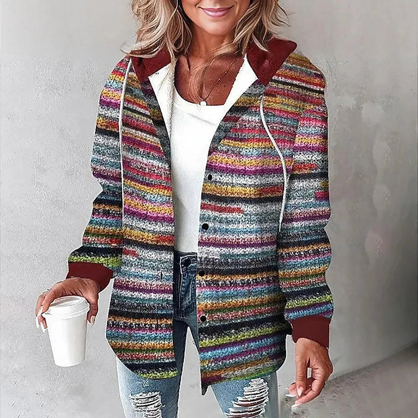 Veronica™ - Gemütliche Karo-Jacke