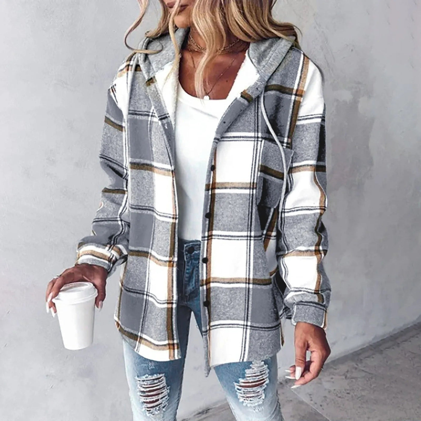 Veronica™ - Gemütliche Karo-Jacke