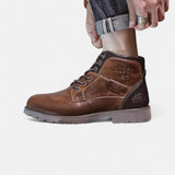 Ken™ | Elegante Herrenstiefel aus Kunstleder im klassischen Stil in Braun