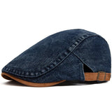 Premium Denim Schiebermütze in Dunkelblau