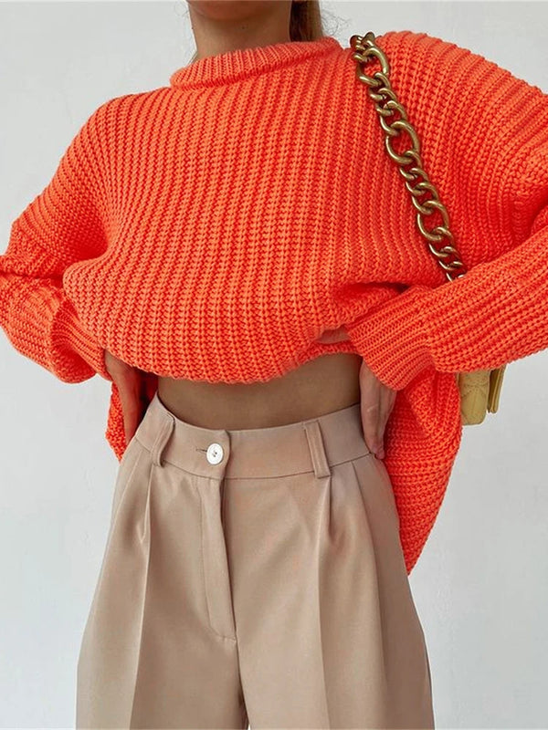 Langärmeliger Pullover mit langen Ärmeln