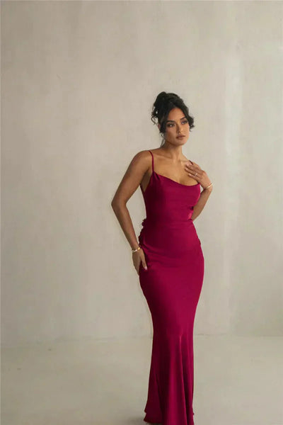 Cassiane - Satin Blumen Kleid