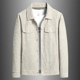 Dwayne - Weiche gerippte Herrenjacke für lässige Herbstlooks in Beige