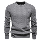 Falkner | Strickmodern Herrenpullover in Dunkelgrau