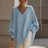 Genf™ Premium-Softstrick Oversize-Pullover in Hellblau