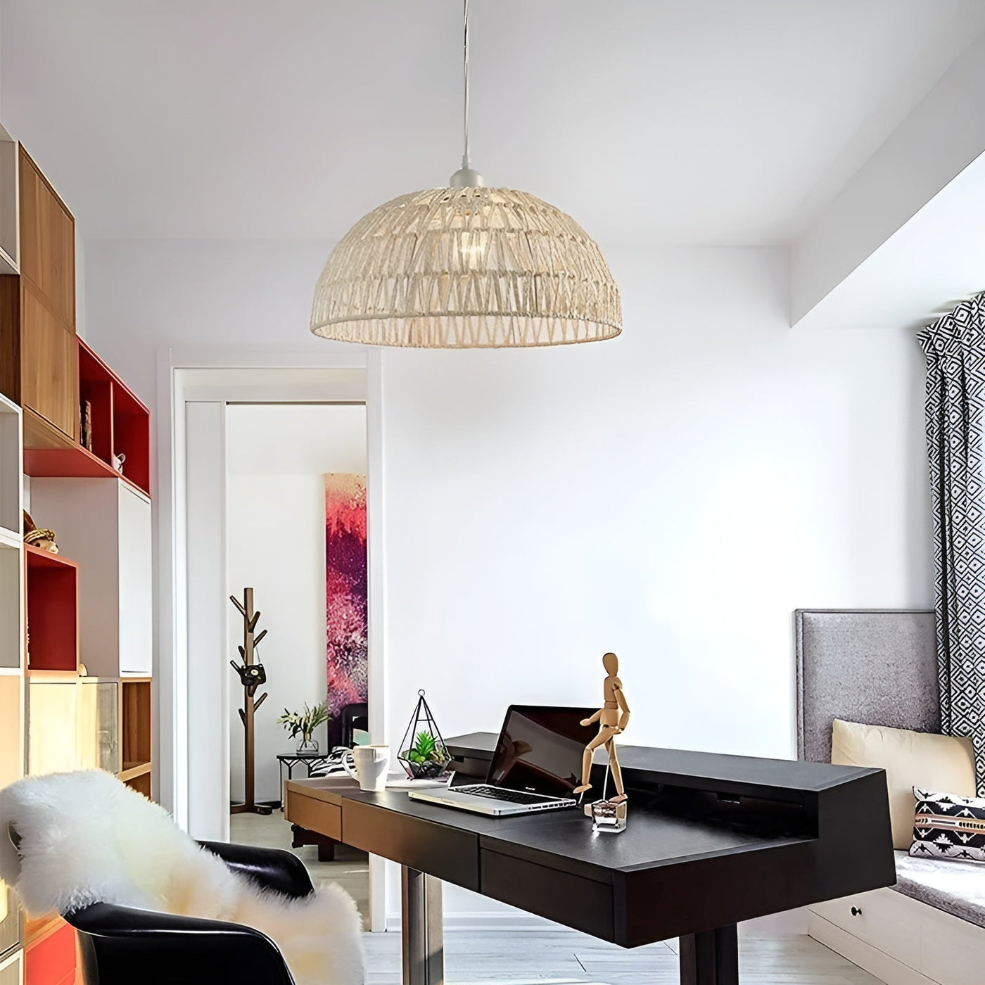 NatureWeave Light - Japanischer Rattan-Pendelleuchter