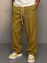 Victor - Elegante Herrenhose mit verstellbarem Tunnelzug in Khaki