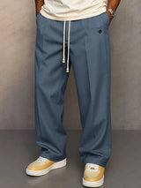 Victor - Elegante Herrenhose mit verstellbarem Tunnelzug in Blau