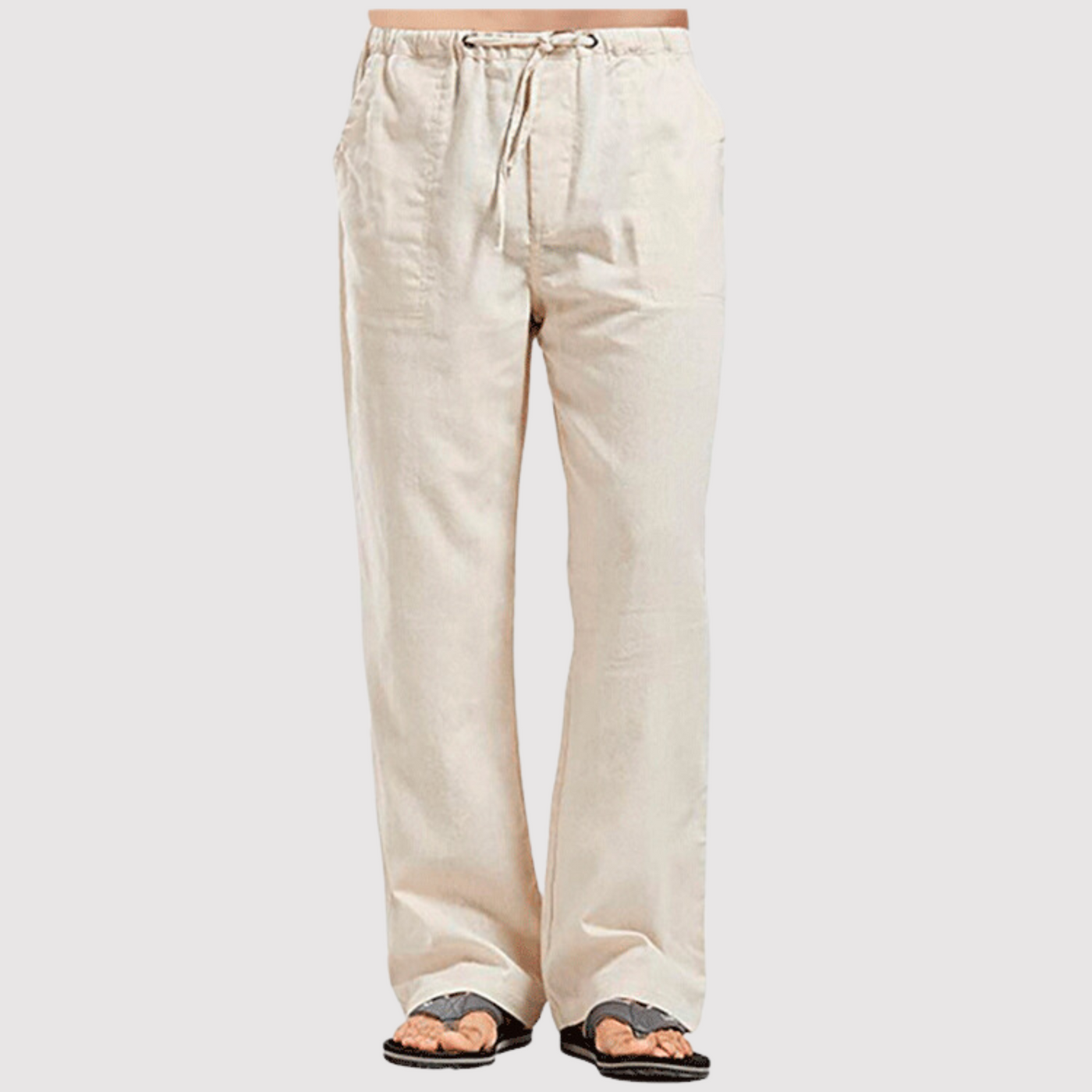 George - Herren Baumwoll-Leinen Freizeithose