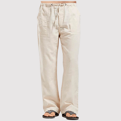 George - Herren Baumwoll-Leinen Freizeithose