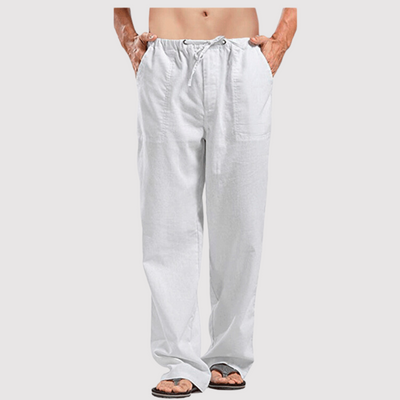 George - Herren Baumwoll-Leinen Freizeithose