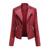 STELLA -Lederjacke für Damen in Rot