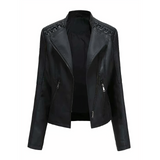 STELLA -Lederjacke für Damen in Schwarz