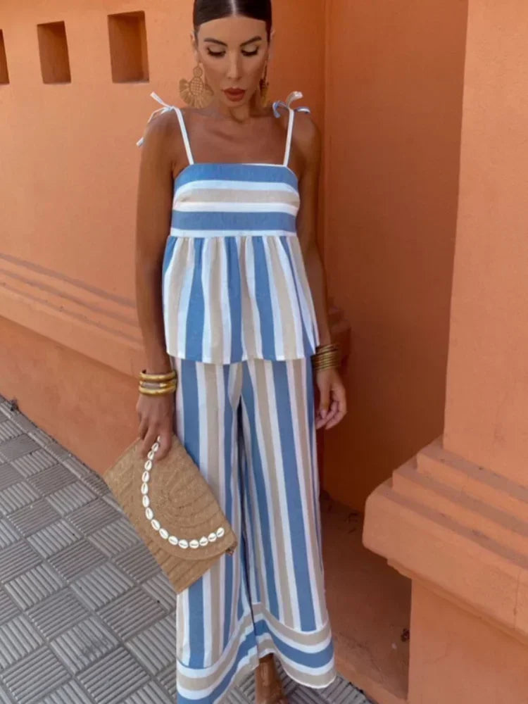 Hanne - Bedrucktes Hosenset Sommeroutfit