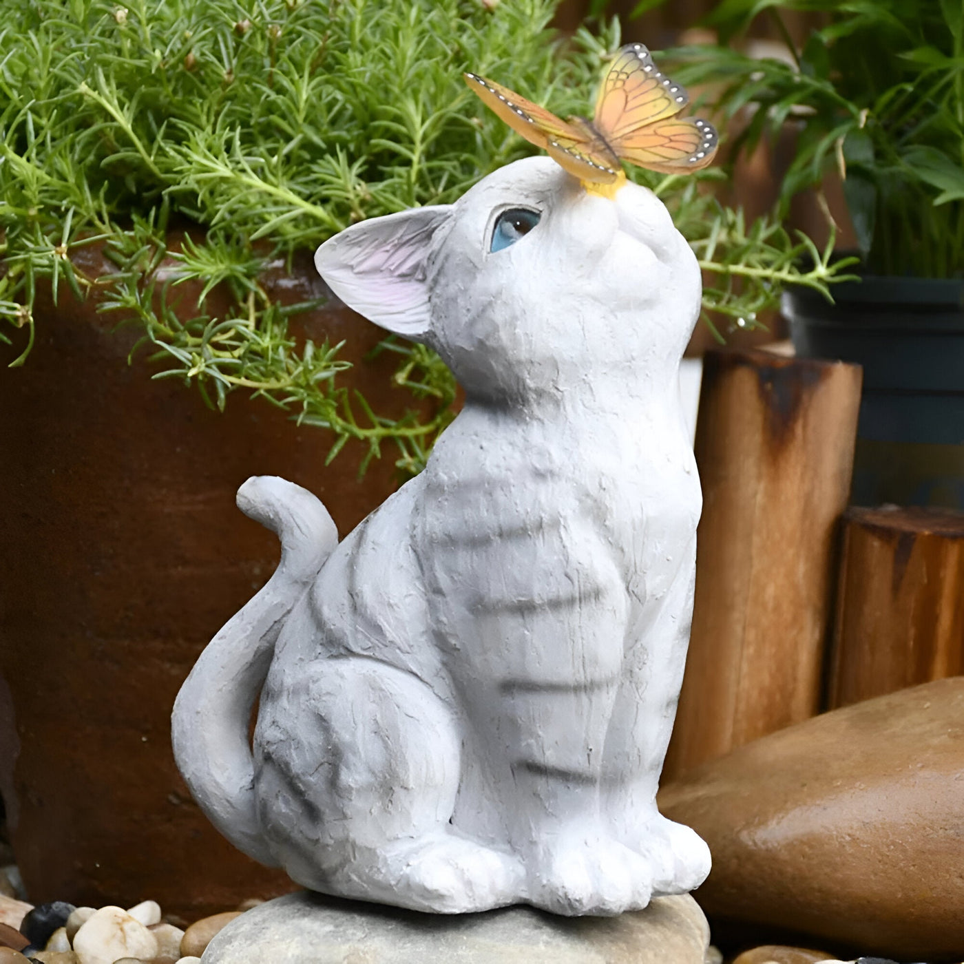 CatGlow Light - Solarbetriebene Katzenskulptur für Außenbeleuchtung