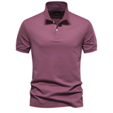 Alfred - Stilvolles Herren-Polo mit kurzen Ärmeln in Violett