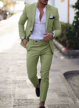 John - Herrenanzug im Slim Fit in Grün