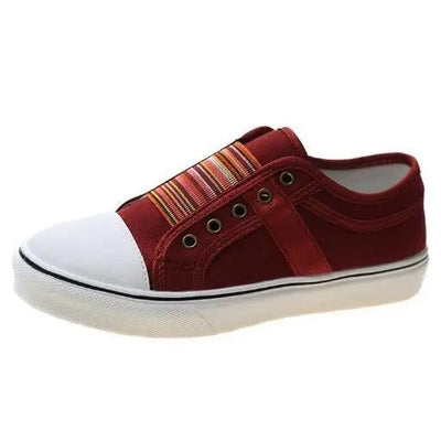 Benedetta - Bequeme Damen Canvas-Sneaker mit elastischem Stoff