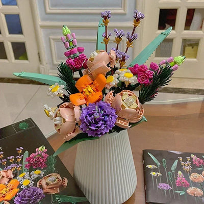 Saras 756-teiliges Rosenblumenstrauß-Bausatzspielzeug für die Freundin