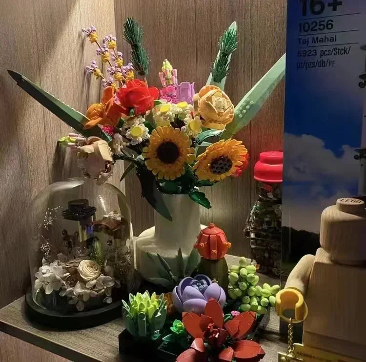 Sara’s Bloom DIY Blumenstrauß – Rosen- und Orchideen-Baustein-Geschenk