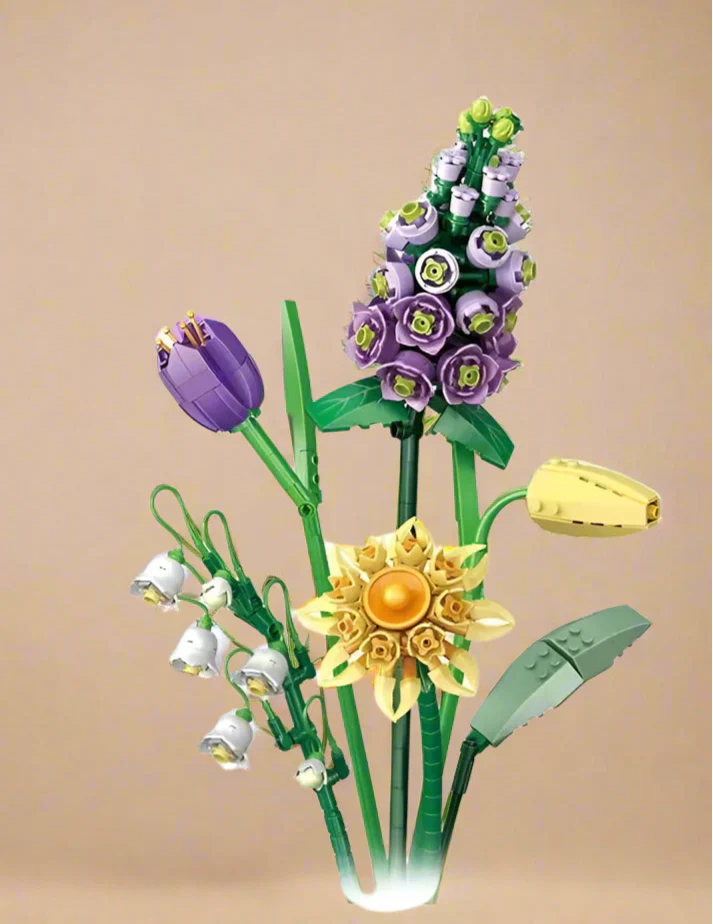 Saras Mini-Rosen-Lavendel-Blumen-Bausatz – Kreative Wohnkultur & Geschenkidee