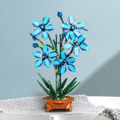 Saras kreative Cymbidium-Blumen-Baustein-Pflanze im Topf