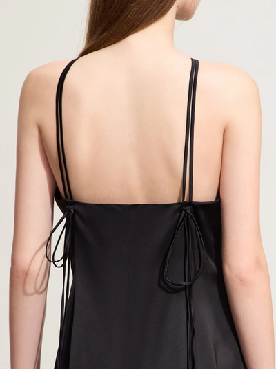 Satin Halterneck Midikleid