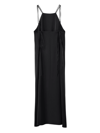 Satin Halterneck Midikleid