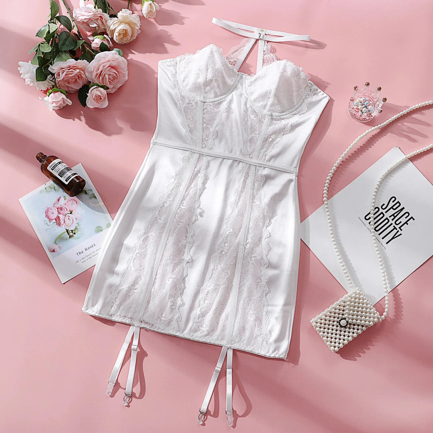 Satin-enges Nachthemd