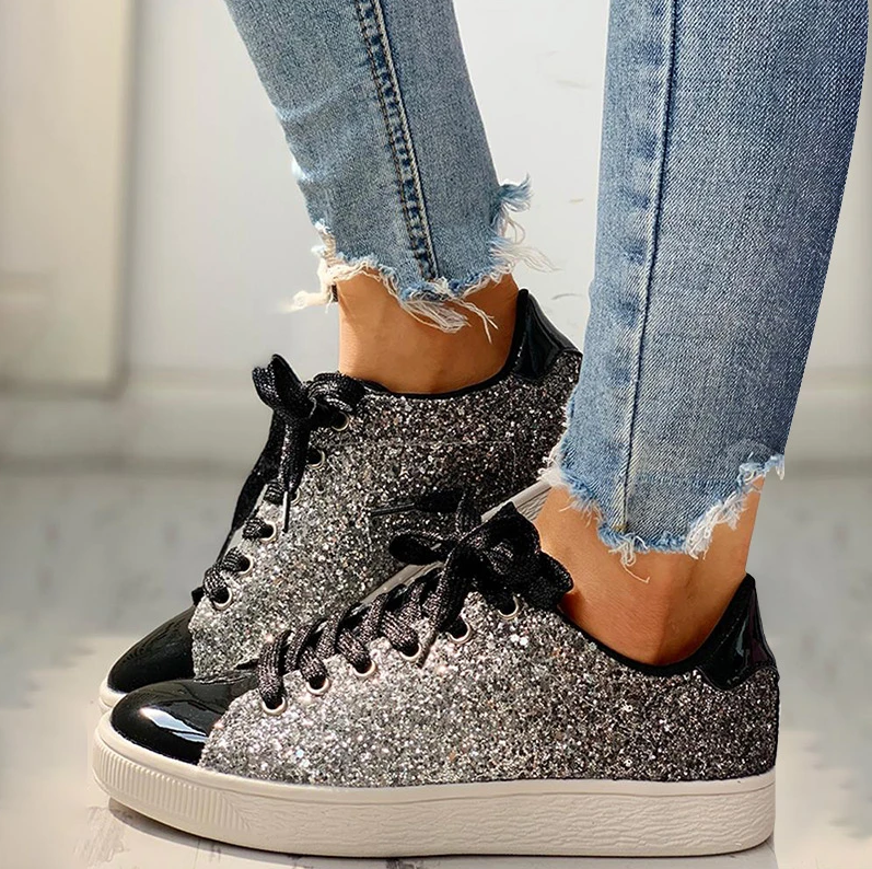 Mara - Luxuriöse Glitzerschuhe