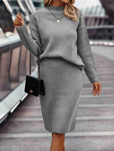 Teli | 2-Teiliges Set aus Pullover und Rock in Grau